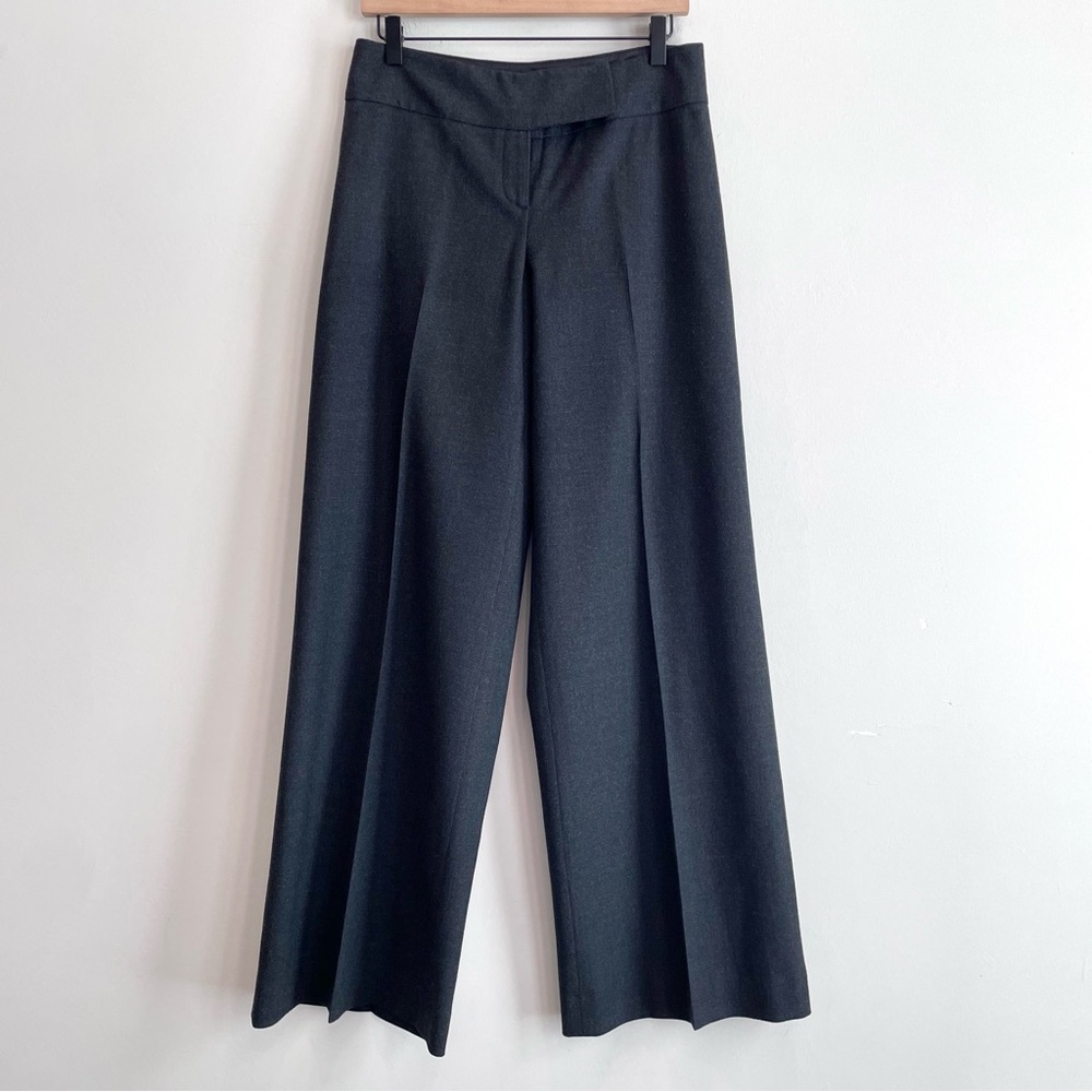 Elie Tahari Wide Leg Wool Stretch Dress Pants